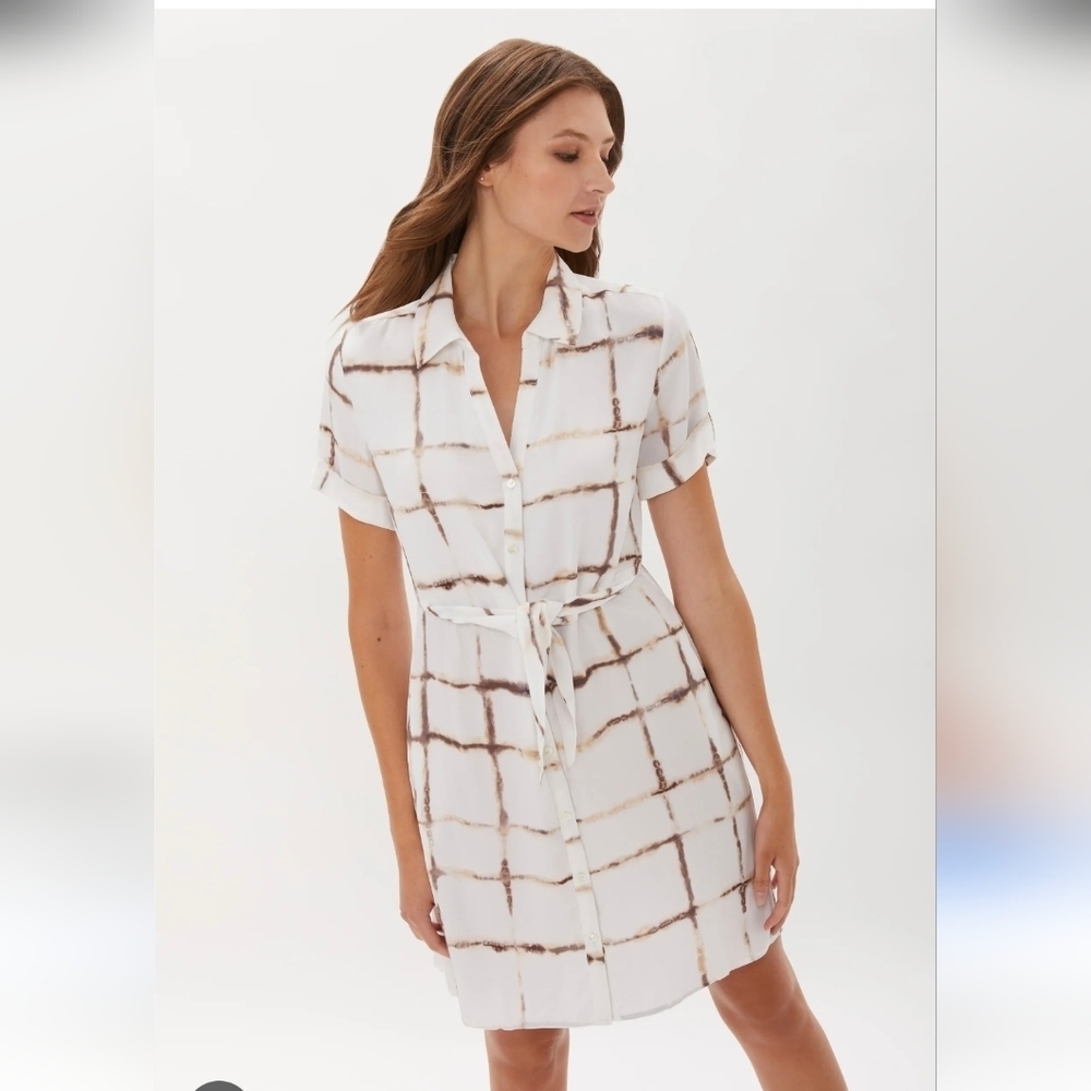 Ecru Knightley Front Belted‎ Shirt Dress Size 6 New